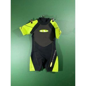 Warmers - Boy's Yellow/Black Short Sleeve Wetsuit -  Size L